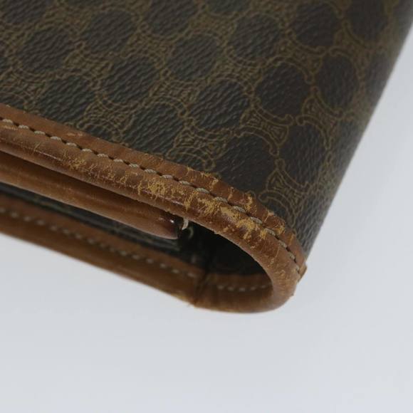 CELINE Macadam Canvas Clutch Bag PVC Leather Brown Auth 63592 - Picture 6 of 16